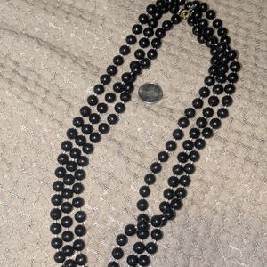 3/$15 Black Beaded Necklace